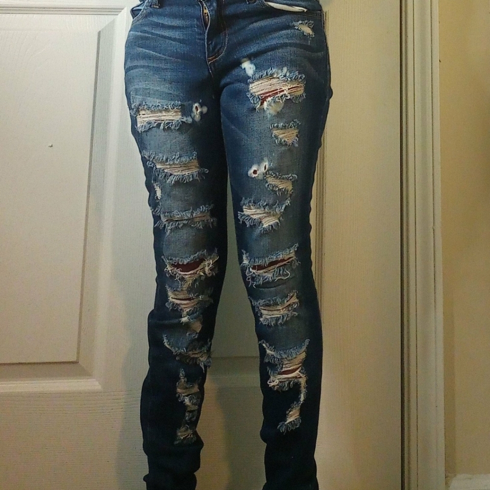Denim Ripped Jeans - Picture 2 of 4